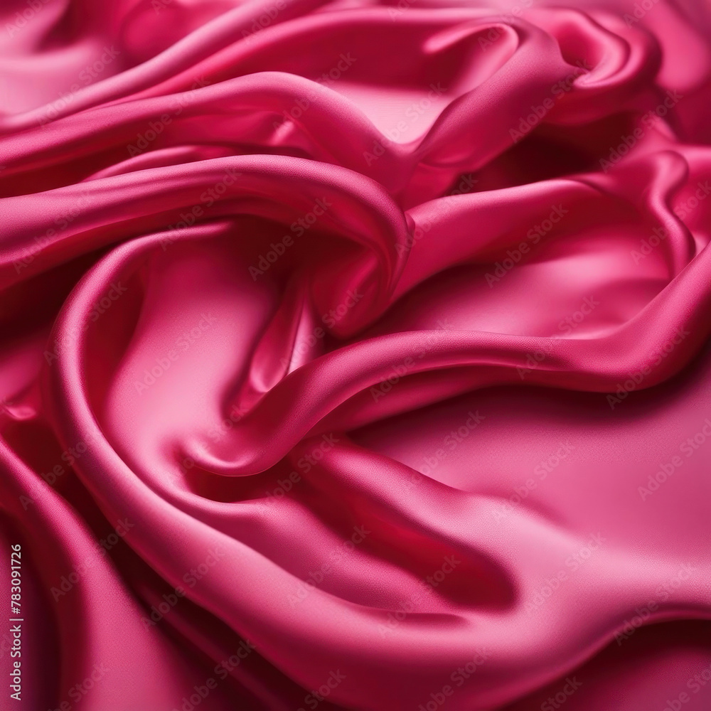 Elegant pink satin fabric texture with smooth waves, creating a visually soft and luxurious appeal Elegant pink satin fabric texture with smooth waves, creating a visually soft and luxurious appeal