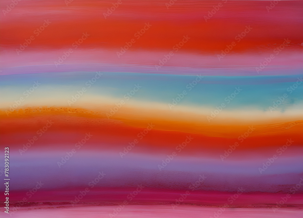 Bright colorful waves pastel watercolor Colored splashes on paper.Generative AI	