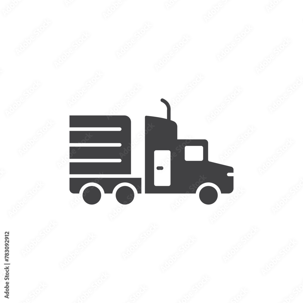 Truck icon in flat style. Freight vector illustration on isolated background. Delivery sign business concept. Truck icon in flat style. Freight vector illustration on isolated background. Delivery sign business concept.