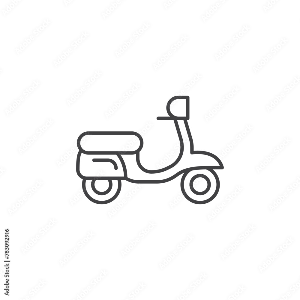 Scooter icon in flat style. Delivery vector illustration on isolated background. Transport sign business concept. Scooter icon in flat style. Delivery vector illustration on isolated background. Transport sign business concept.