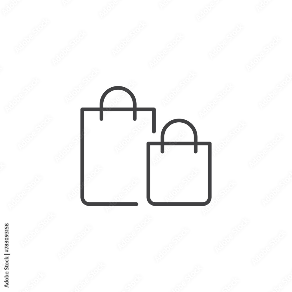 Shopping bag icon in flat style. Package vector illustration on isolated background. Purchase sign business concept. Shopping bag icon in flat style. Package vector illustration on isolated background. Purchase sign business concept.