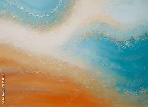 Bright colorful waves pastel watercolor Colored splashes on paper.Generative AI 