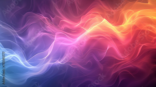 dark background with wave colorful smoke