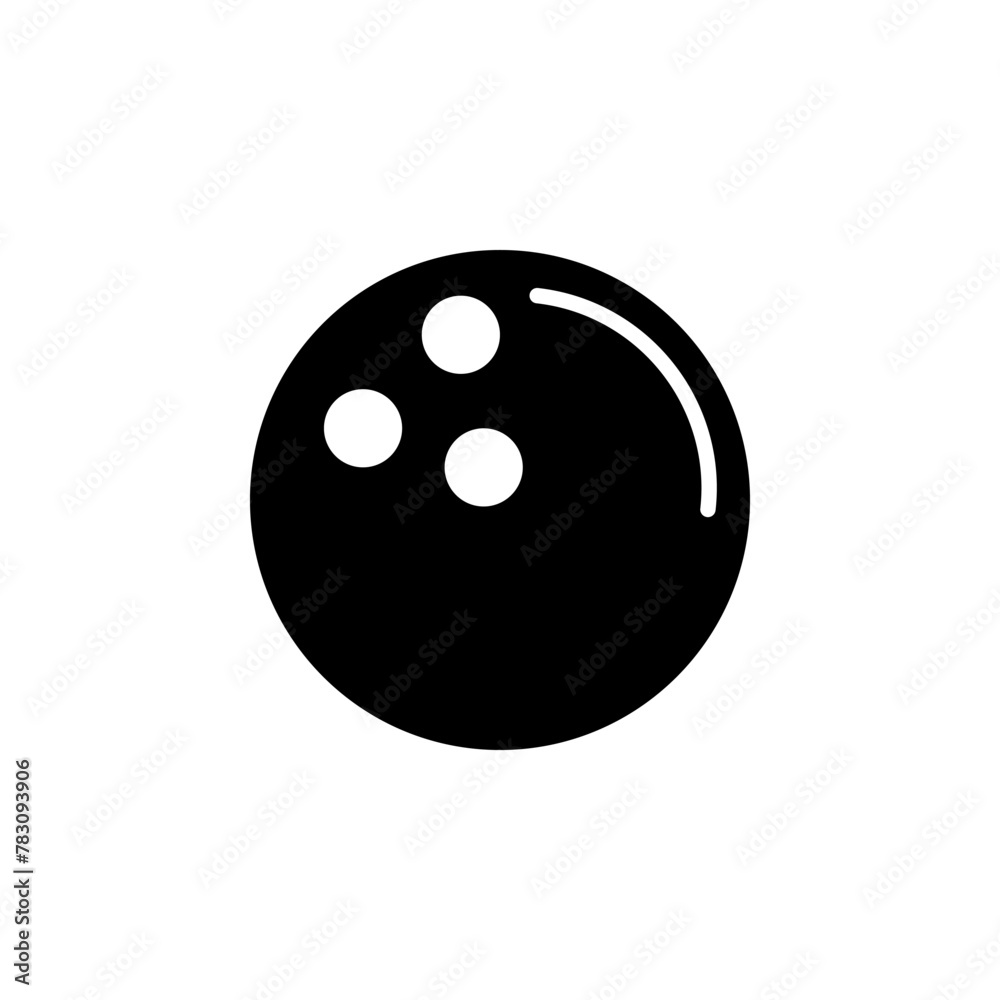 Bowling Ball flat vector icon. Simple solid symbol isolated on white background Bowling Ball flat vector icon. Simple solid symbol isolated on white background