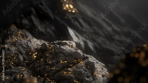 liquid gold on stones