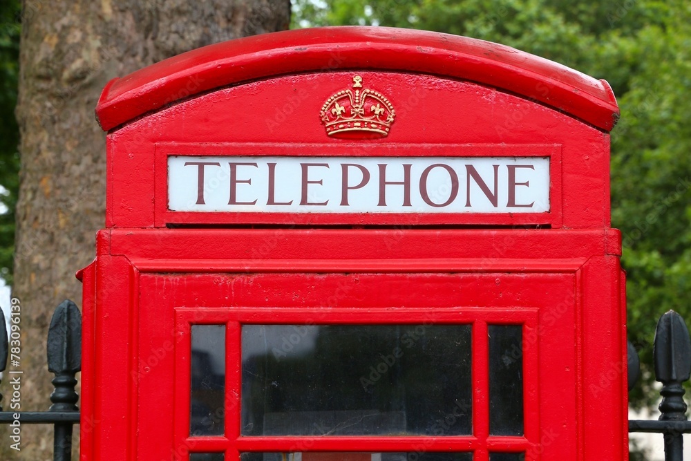 British telephone booth in London