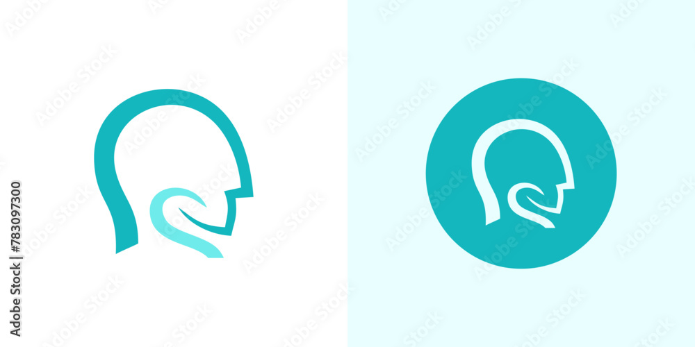 Throat icon logo vector head Throat icon logo vector head