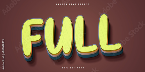 Full retro text effect, editable vintage and old text style