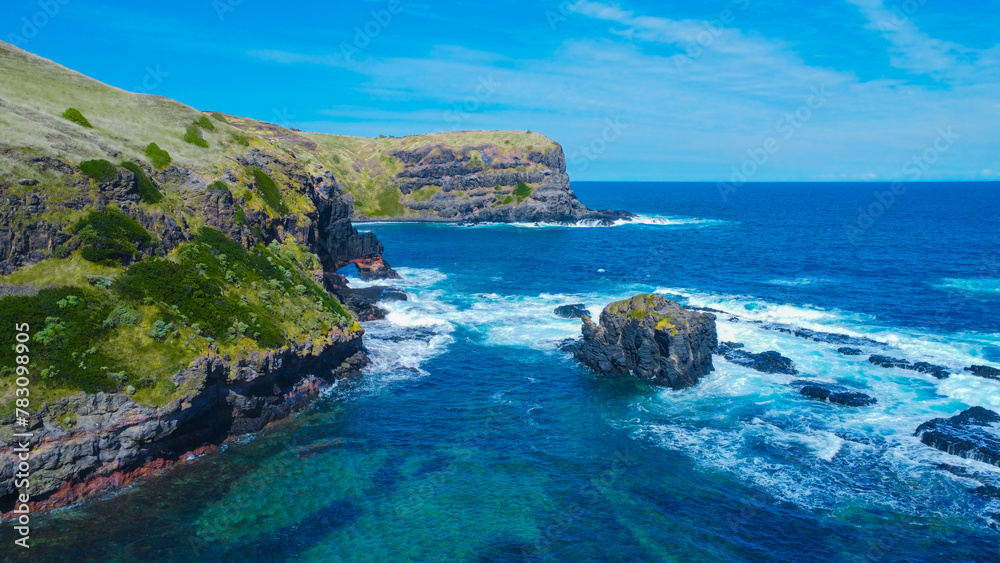 Fototapeta premium Bushrangers Bay Cliff face and beach in Melbourne,Australia