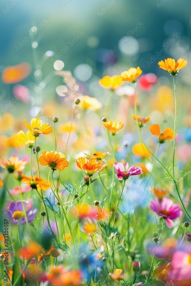 Vibrant Wildflower Meadow in Full Bloom Vibrant Wildflower Meadow in Full Bloom