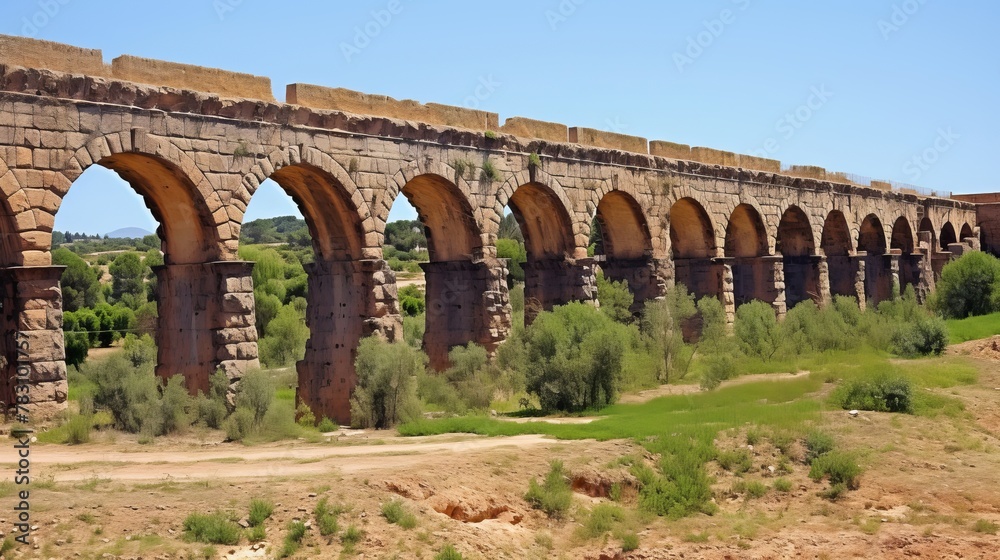 Historical aqueduct from Roman era