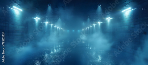 Blurry Cryogenic Inmates in a Futuristic Prison Stasis Pods with Eerie Dystopian Sci Fi Atmosphere