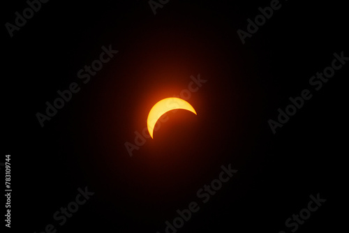 Canada 2024 Solar Eclipse phase to full totality eclipse