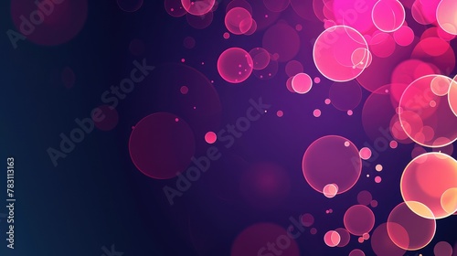 Dark Pink template with circles. Blurred bubbles on abstract background with colorful gradient. New design for ad, poster, banner of your website.