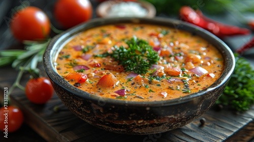 tomato soup with vegetables