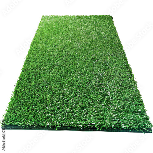 Artificial Green Golf Practice Mat for Enhancing Golfing Skills, Concept of Sports Training Equipment.