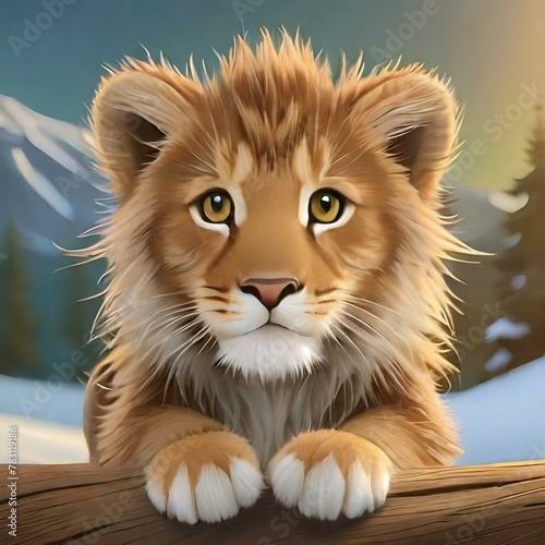 Cute Lion Cub