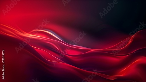 Red Silk Waves: Abstract flowing waves of red silk texture on a soft backdrop, creating a smooth and vibrant design