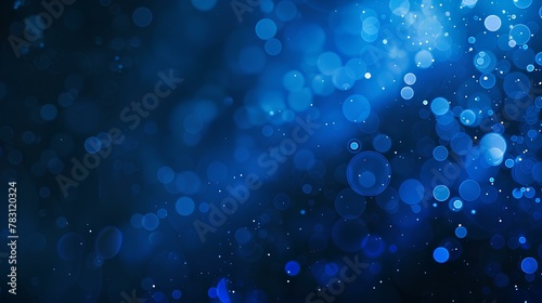 Blue Bokeh Glow: Bright Christmas Background with Shiny Lights and Water Texture