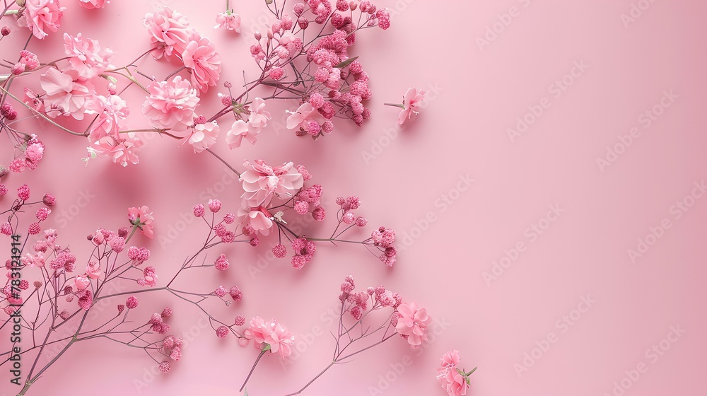 Pink Cherry Blossoms in Spring Nature