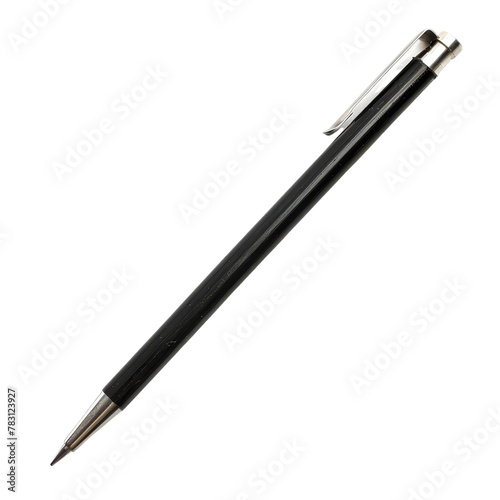Classic Black Mechanical Pencil with Metal Clip, Embodying the Concept of Professional Writing Tools.