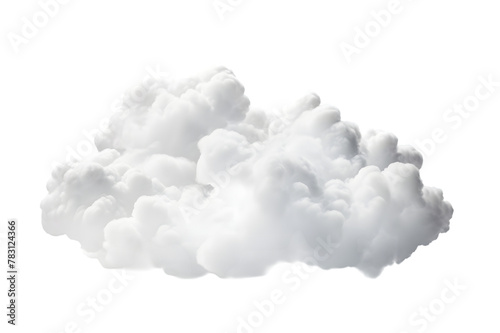 White soft cloud isolated on transparent background