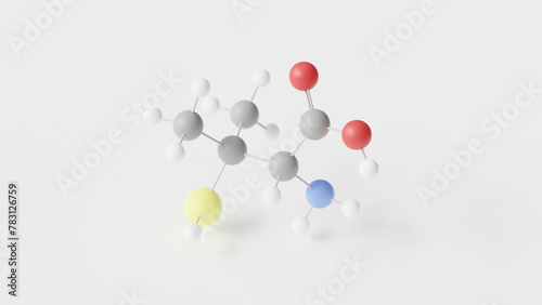 penicillamine molecule 3d, molecular structure, ball and stick model, structural chemical formula heavy metal antagonists