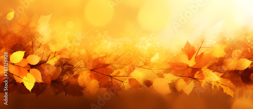 Abstract autumnal background in yellowish and red tones. Nature background.