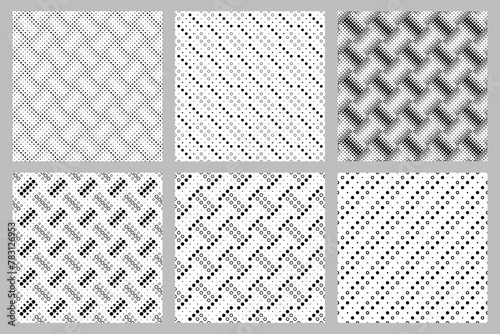 Geometrical  circle pattern background design set - abstract vector graphic
