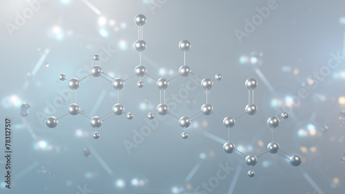 clazuril molecular structure, 3d model molecule, coccidiostat, structural chemical formula view from a microscope photo