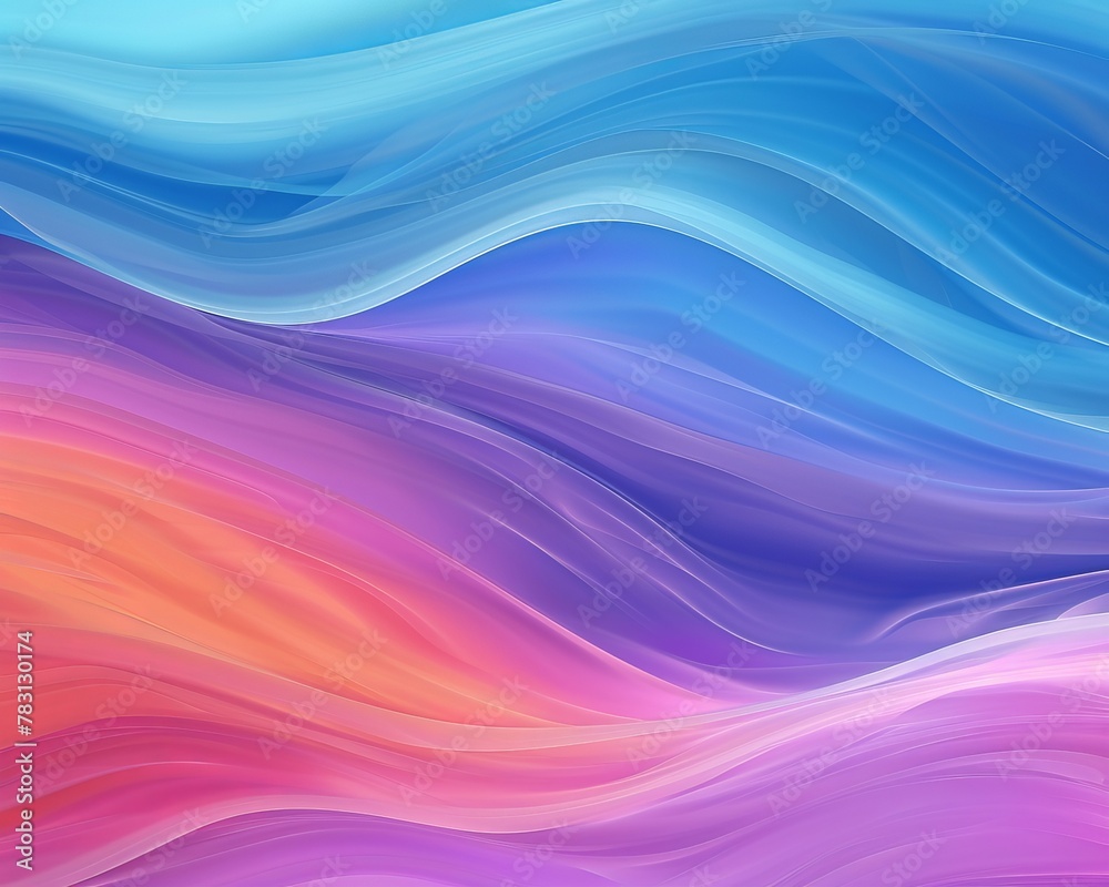 Smooth, continuous flow of colors transitioning harmoniously, abstract  , background