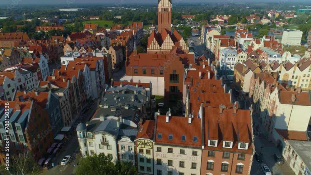 Old Market Square Elblag Stary Rynek Aerial View Poland