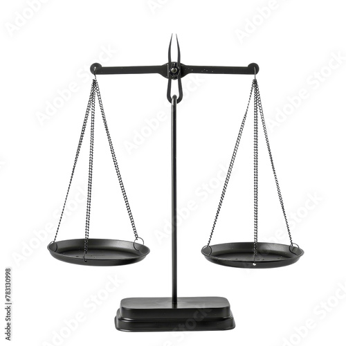 Black Balance Scale on a Background, Symbolizing Justice and Equality.