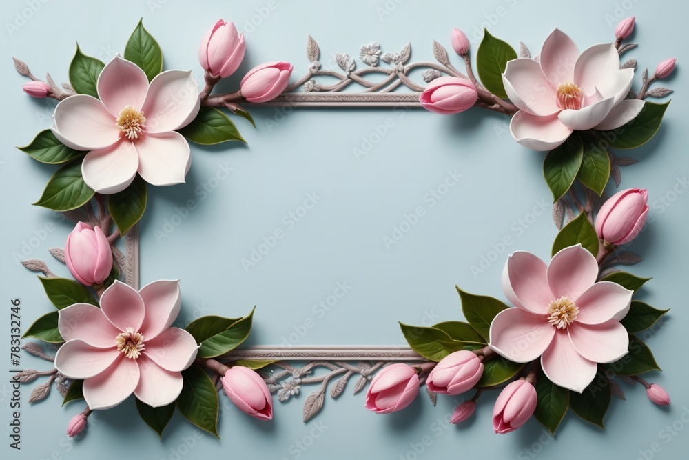 beautiful abstract background with bright flowers