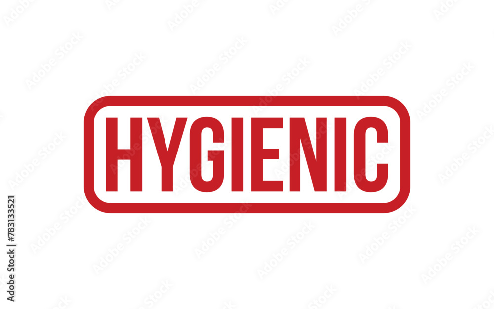 Red Hygienic Rubber Stamp Seal Vector Red Hygienic Rubber Stamp Seal Vector