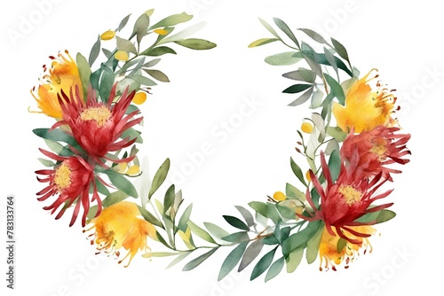 wreath of flowers made by midjourney