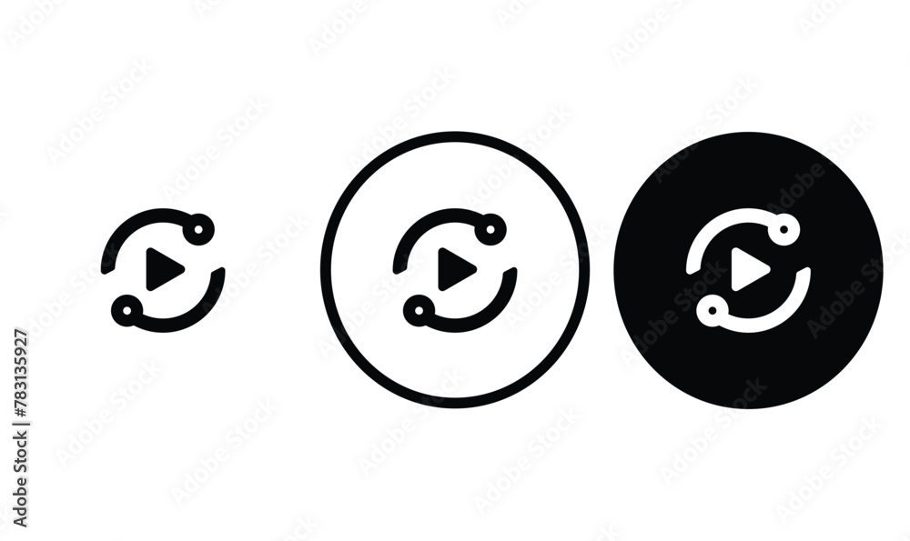 Fototapeta premium icon Smart View black outline for web site design and mobile dark mode apps Vector illustration on a white background