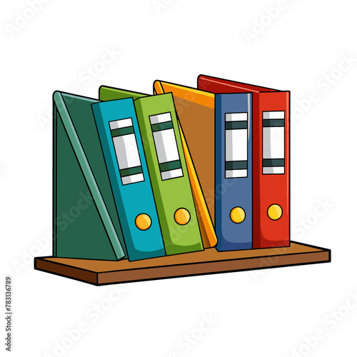 file folders on shelf for business design