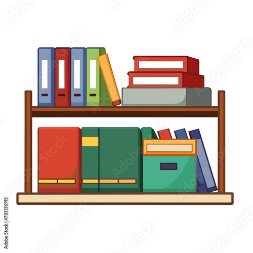 file folders on shelf for business design