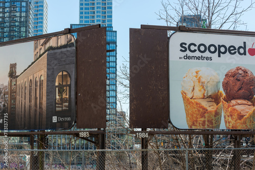 two urban roadside billboards in Toronto, Canada (near Front Street West and Bathurst Street