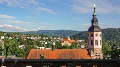 A Timelapse View Of a Baden Baden City Center and Black Forest in Baden Wuerttemberg, Germany On a Sunny Day