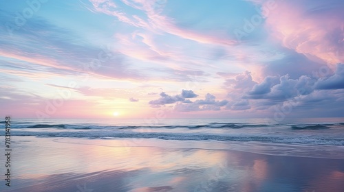 serene blue and pink sky