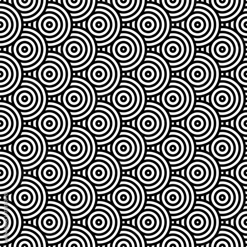 Geometric Seamless Pattern. Black and white geometric pattren designs suitable for Backgrounds, Interiors, Textiles, Tiles, Wallpapers, Printing, Textures, Fabrics, Cover, etc. EPS 10