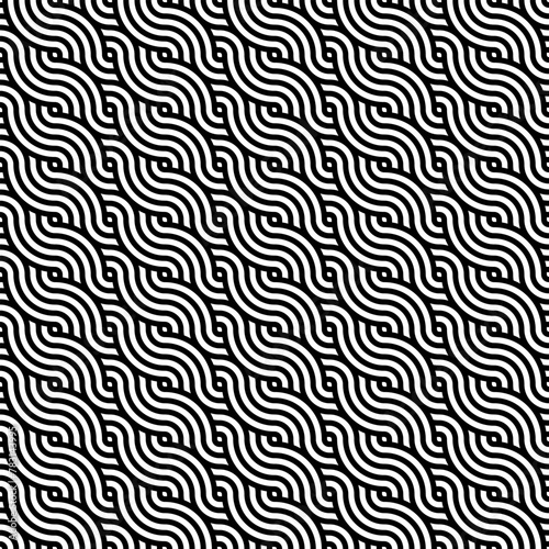 Geometric Seamless Pattern. Black and white geometric pattren designs suitable for Backgrounds, Interiors, Textiles, Tiles, Wallpapers, Printing, Textures, Fabrics, Cover, etc. EPS 10
