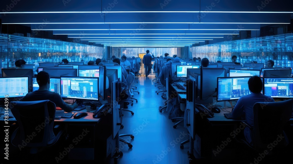 office blue light screen office blue light screen