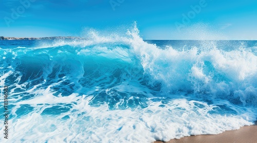 wave cool background blue