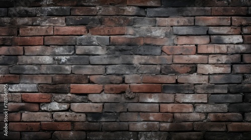 worn dark brick wall background