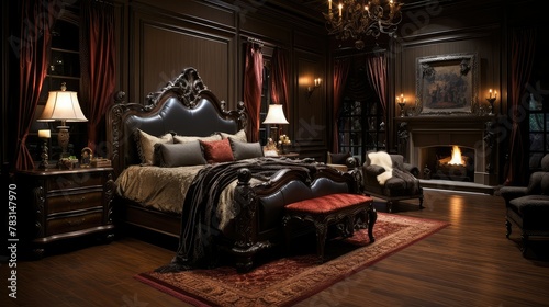 furniture interior design bedroom © vectorwin