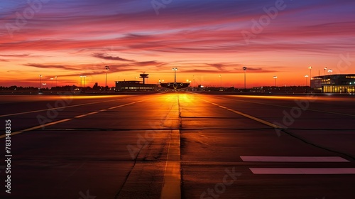 sungolden runway lights © vectorwin