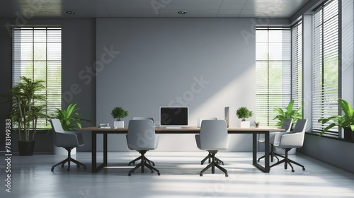 light grey office background
